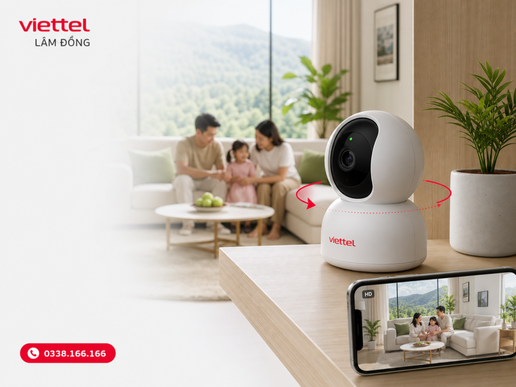 Camera trong nhà HC25 Viettel Lâm Đồng.