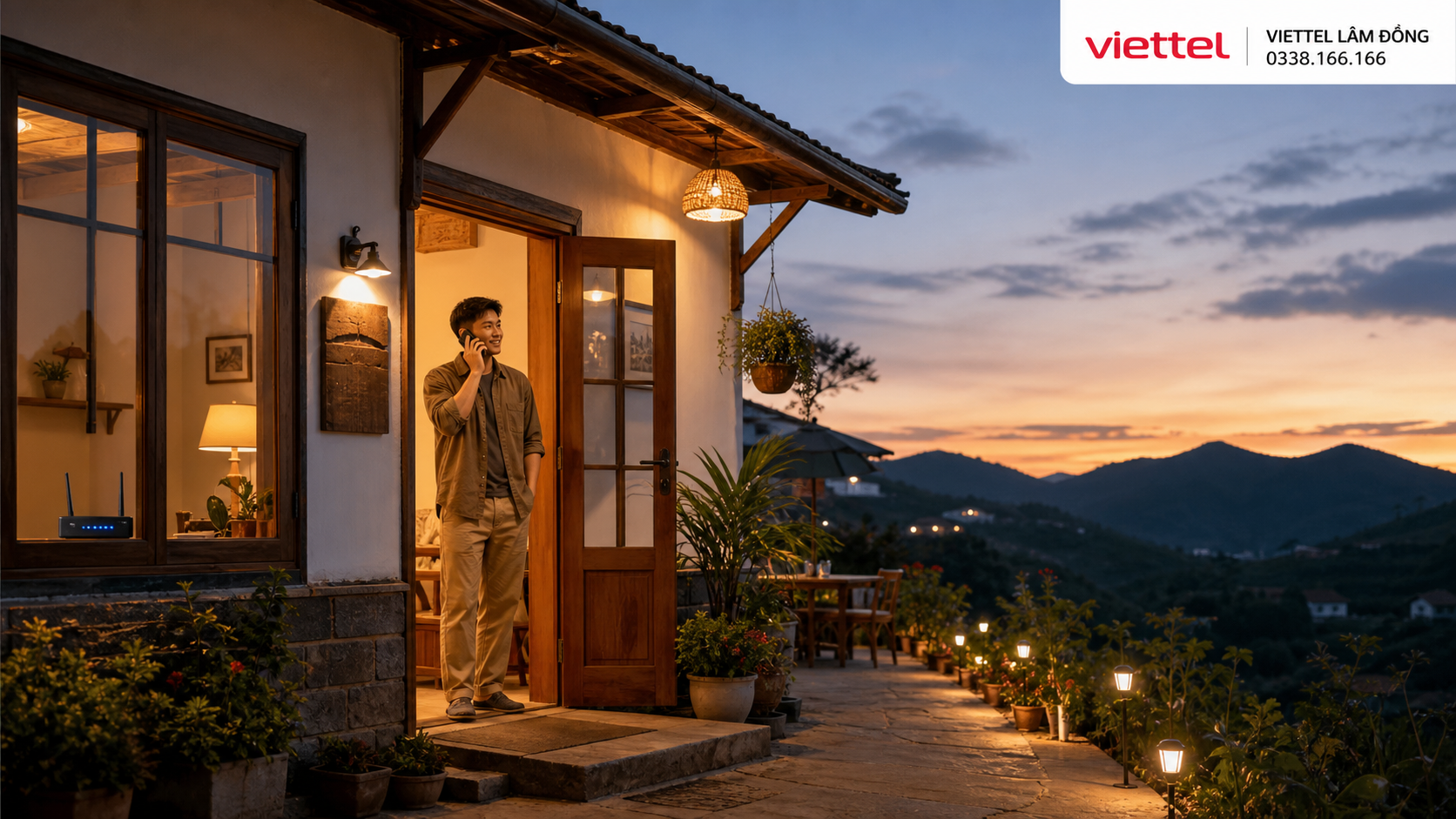 Chủ homestay nhận tư vấn Internet Viettel tại Lâm Đồng.