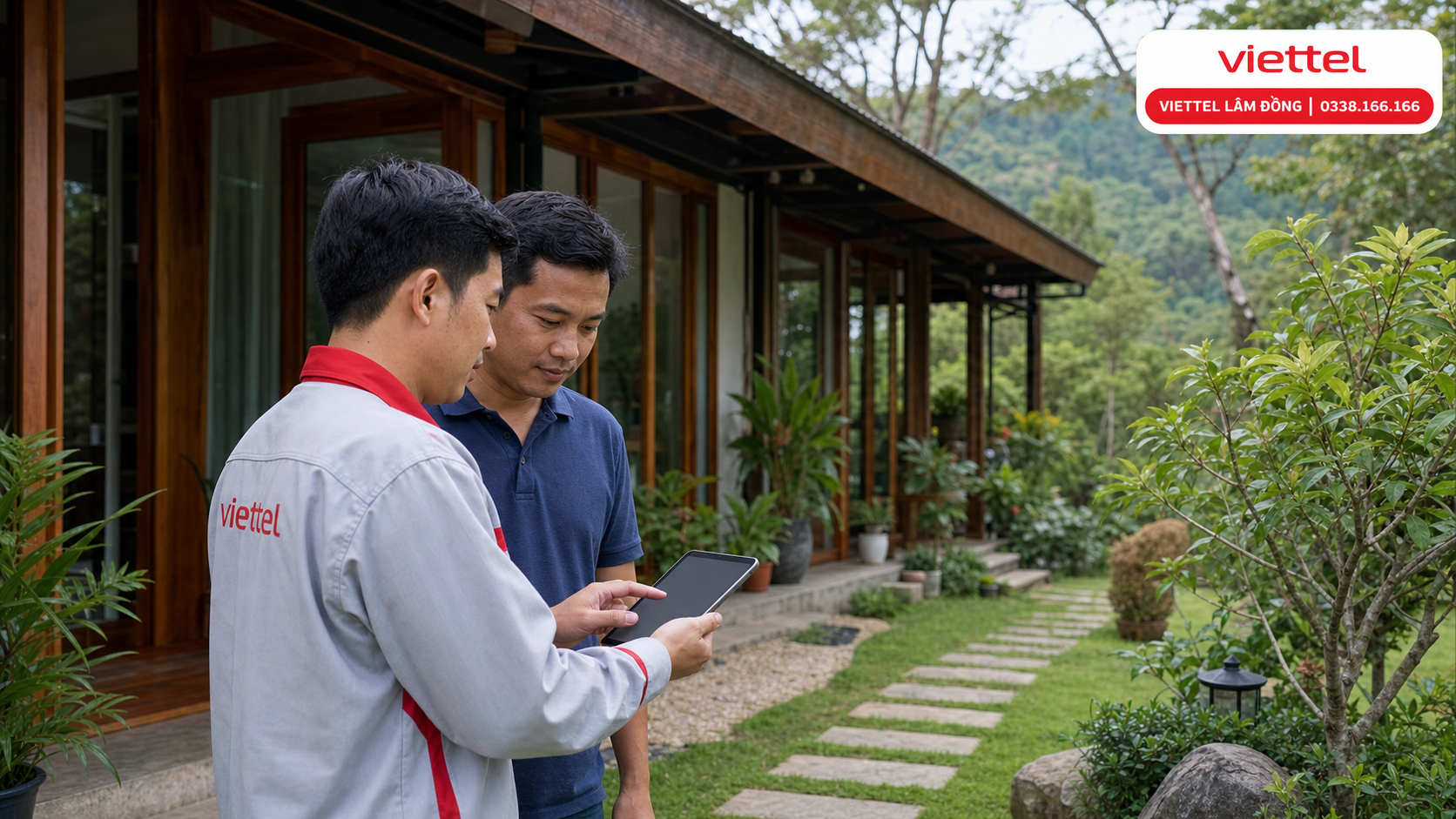 Khảo sát vùng phủ Mesh WiFi tại nhà vườn Lâm Đồng