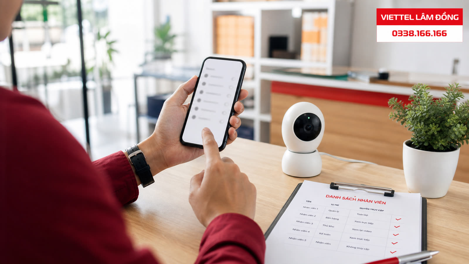 Kiểm tra kết nối Internet và camera tại cửa hàng trước khi lắp đặt