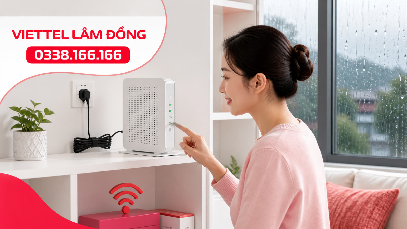 Kiểm tra WiFi trong nhà khi trời mưa tại Lâm Đồng