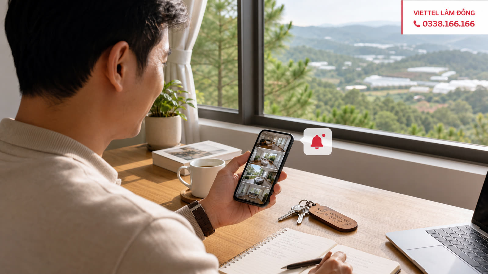 Chủ cửa hàng quản lý quyền truy cập Home Camera trên điện thoại