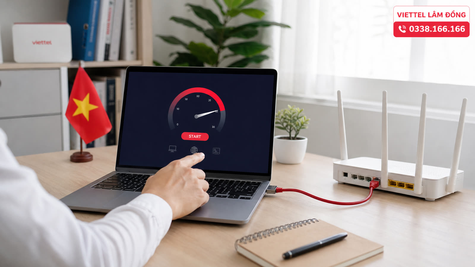 Người dùng đo tốc độ Internet tại nhà ở Lâm Đồng