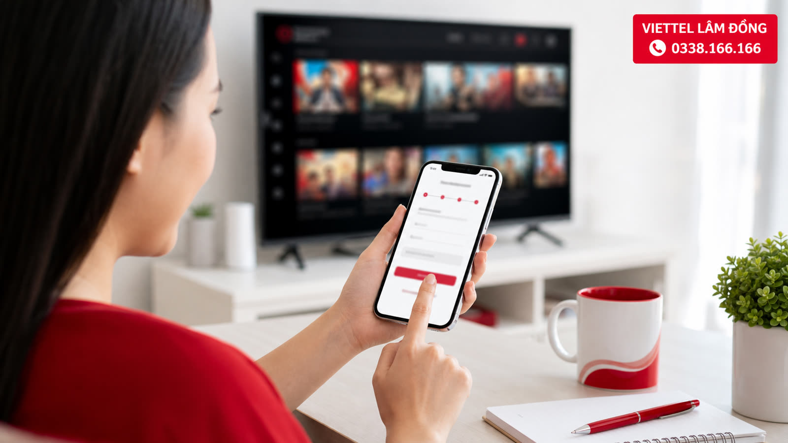 Người dùng đăng ký TV360 độc lập trên điện thoại