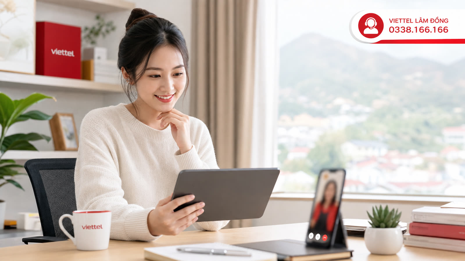 Người dùng quản lý tài khoản TV360 trên máy tính bảng