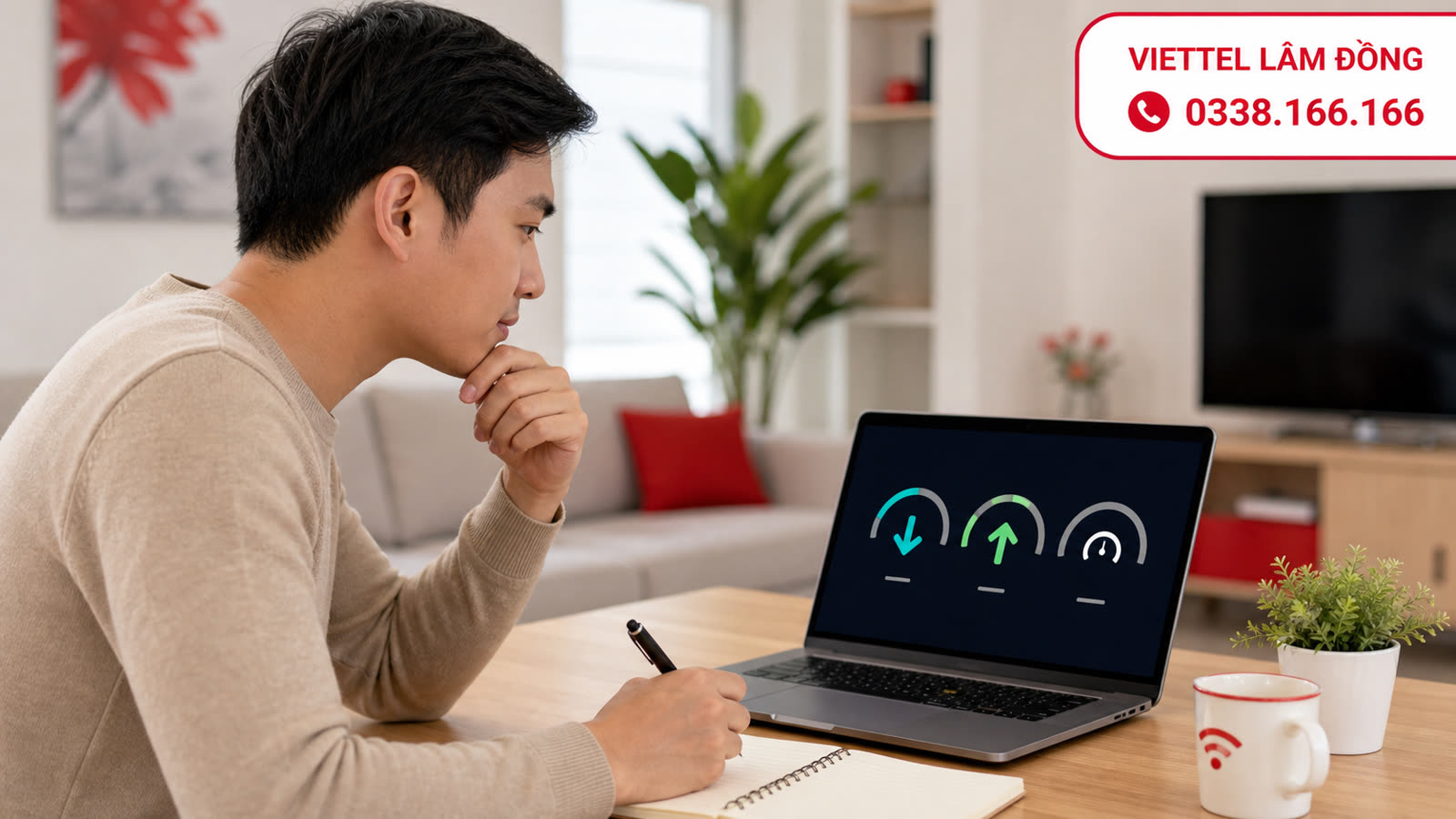 Đo tốc độ Internet bằng máy tính kết nối dây mạng